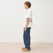 T-shirt ample col rond manches courtes ecru homme