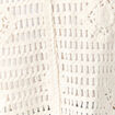 Gilet manches 3/4 ajouré ecru femme
