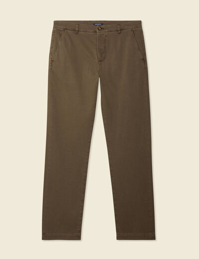 Pantalon chino straight camel homme