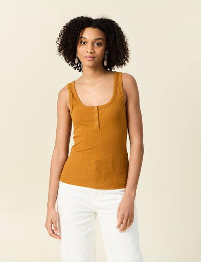 Débardeur sans manches camel femme