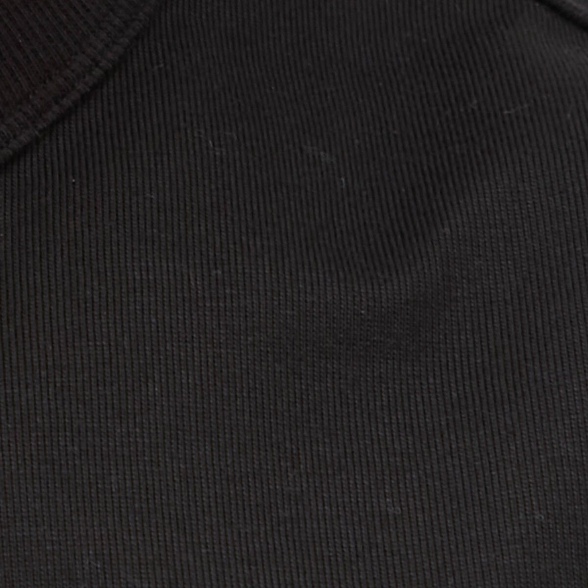 T-shirt col mao manches courtes en coton noir homme