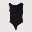 Body ajust&eacute; encolure bardot noir femme
