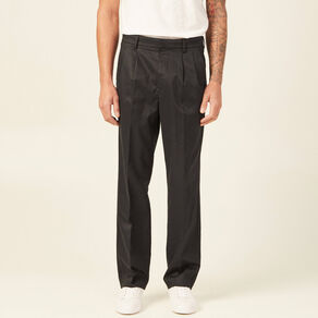 Pantalon chino droit noir homme