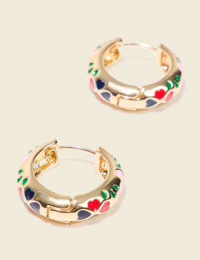 Boucles d'oreilles créoles couleur or femme
