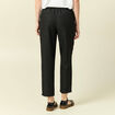 Pantalon taille haute en jeans gris fonc&eacute; femme