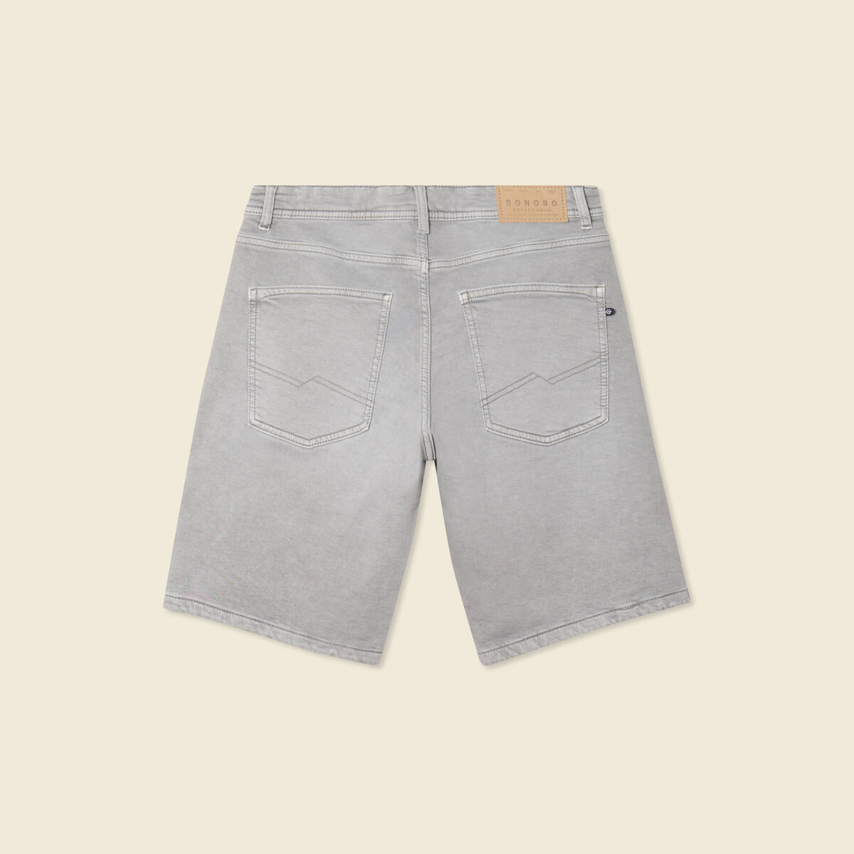 Bermuda éco-responsable denim gris homme