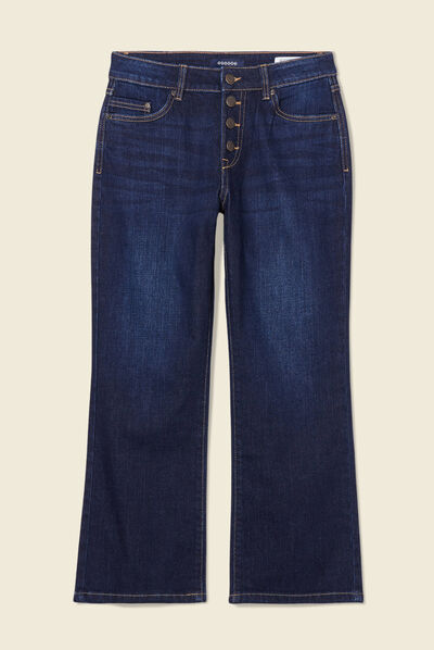Jeans bootcut 7/8ème denim brut femme