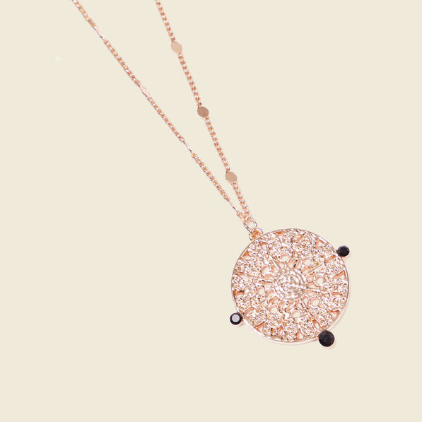Collier à pendentif couleur or femme