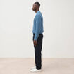 Jeans straight longueur 32 en coton denim brut rinse homme