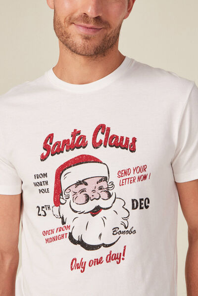 T-shirt manches courtes ecru homme