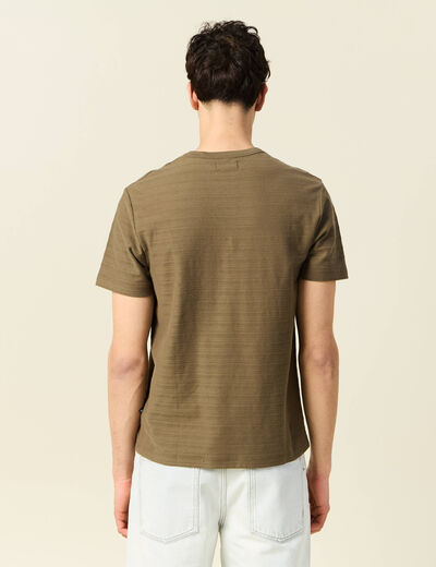 T-shirt manches courtes vert kaki homme