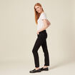 Jeans girlfriend taille haute denim noir femme