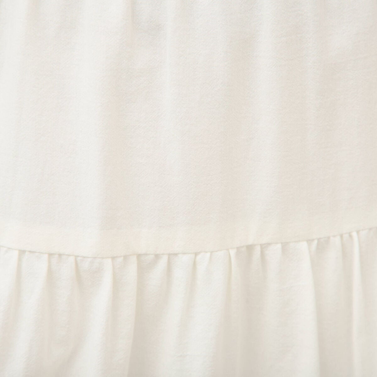 Jupe longue &eacute;vas&eacute;e en coton doubl&eacute;e ecru femme