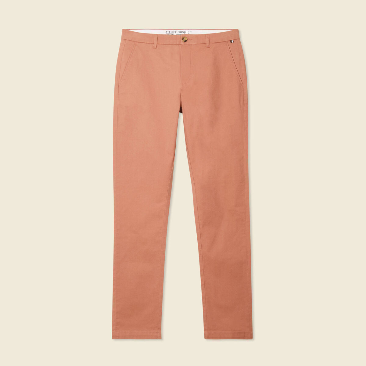 Pantalon chino longueur 32 vieux rose homme