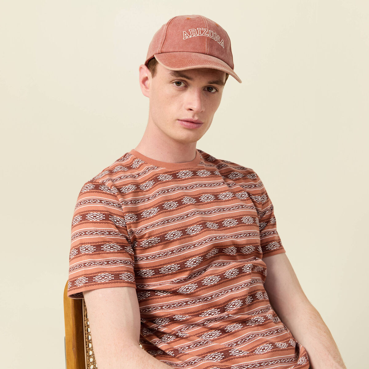 T-shirt manches courtes rose homme