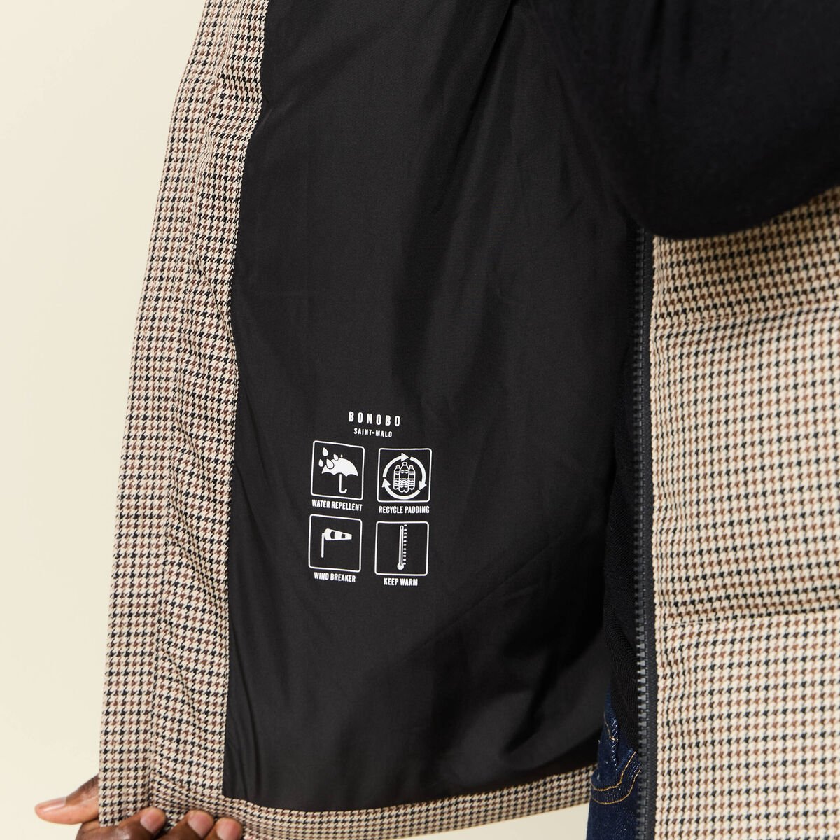 Doudoune sans manches camel homme