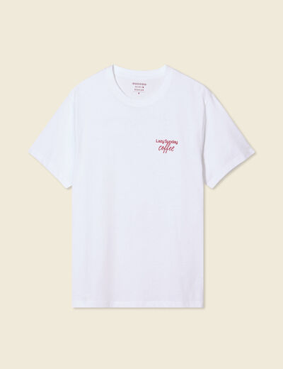 T-shirt manches courtes blanc homme