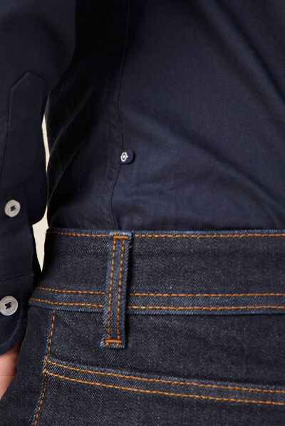 Chemise éco-responsable bleu marine homme