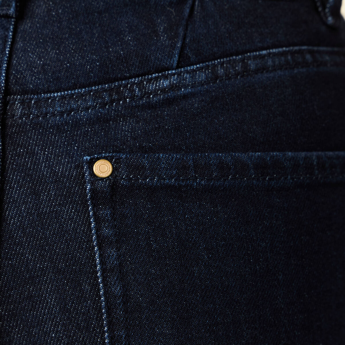 Jeans flare taille haute denim brut femme