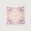 Foulard satin&eacute; rouge clair femme