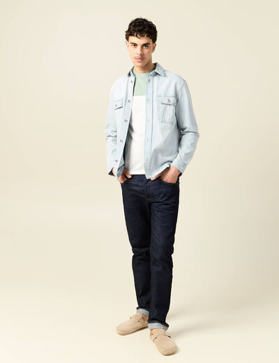 T-shirt manches courtes vert olive homme