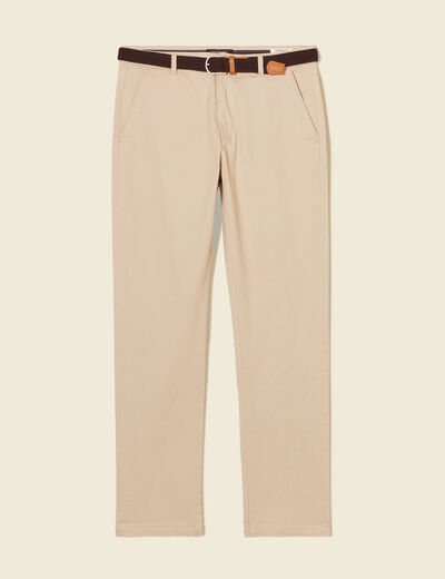 Pantalon chino straight beige homme