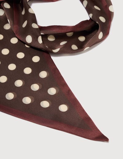 Foulard marron fonc&eacute; femme