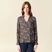 Blouse manches longues bleu marine femme