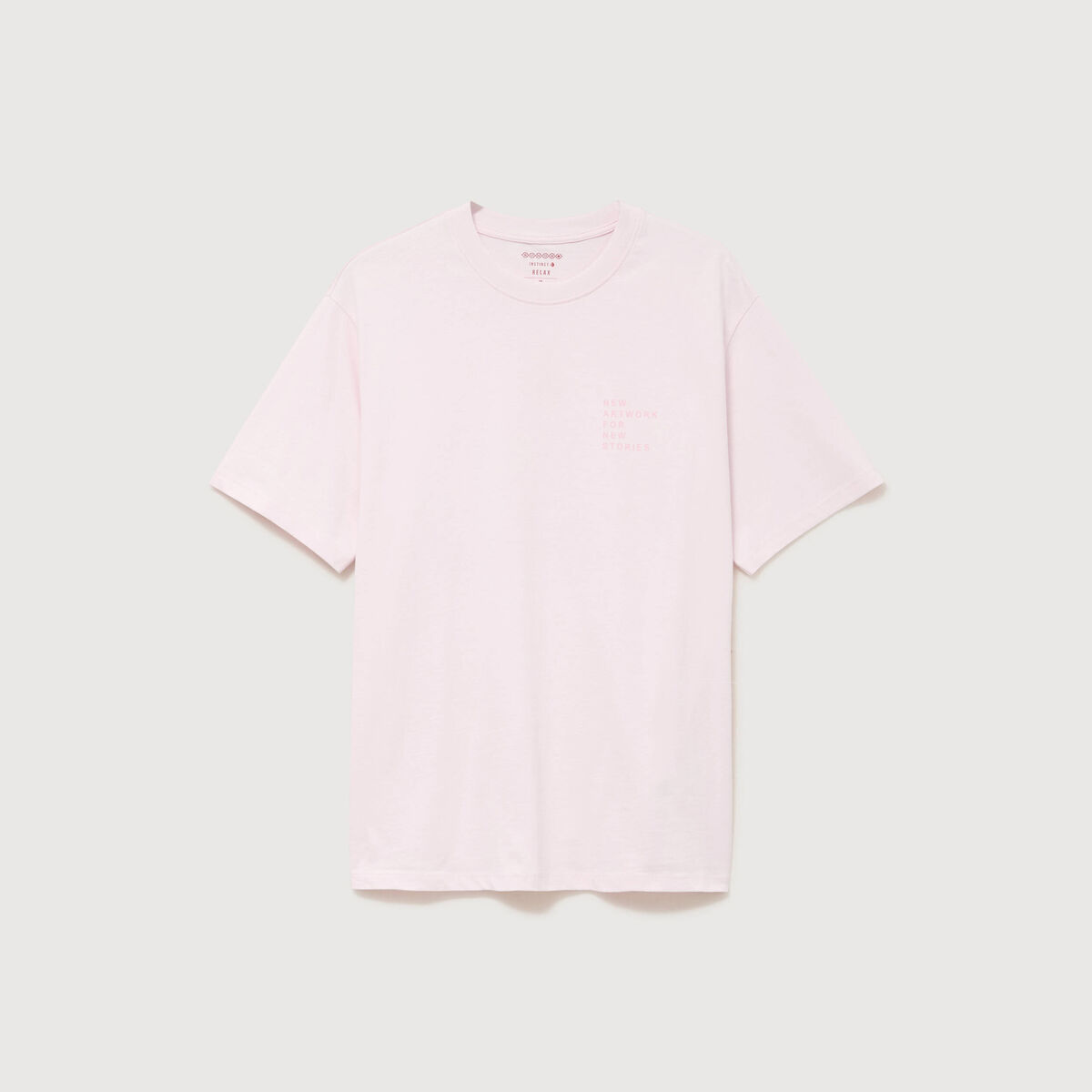 T-shirt en coton manches courtes rose homme