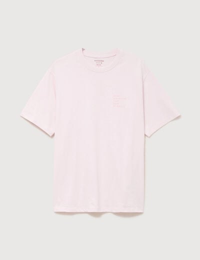 T-shirt en coton manches courtes rose homme