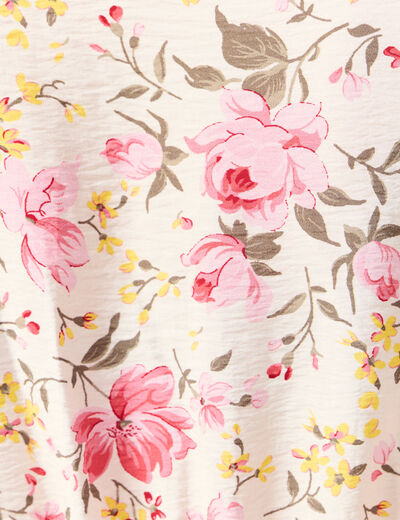 Robe longue évasée blanc femme