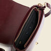 Sac bandoulière avec doublure prune femme