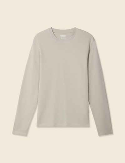 T-shirt manches longues beige homme