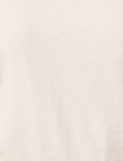 T-shirt manches courtes creme femme