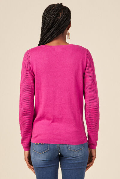 Pull à manches longues violet clair femme