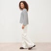 Marini&egrave;re manches longues broderie ecru femme