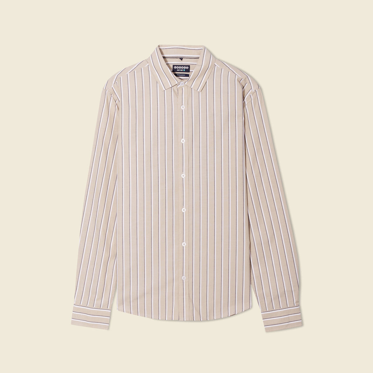 Chemise éco-responsable beige homme