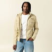 Blouson style biker zipp&eacute; beige homme