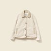 Blouson bouclette creme femme
