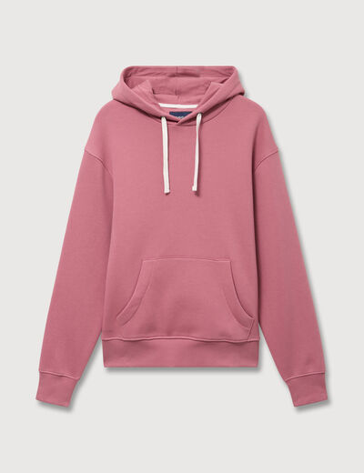 Sweat &agrave; capuche vieux rose homme