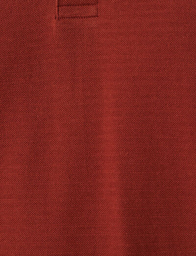 Polo éco-responsable marron cognac homme