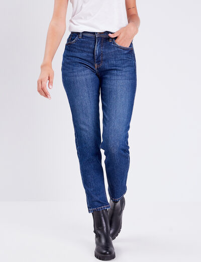 Jeans regular denim brut femme