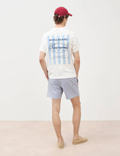 T-shirt en coton ecru homme