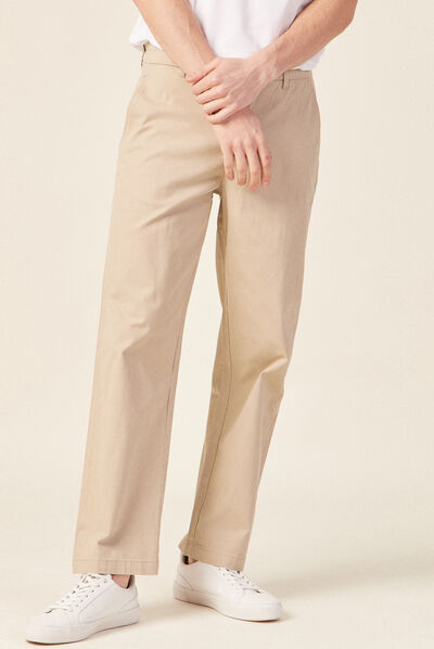 Pantalon chino beige homme