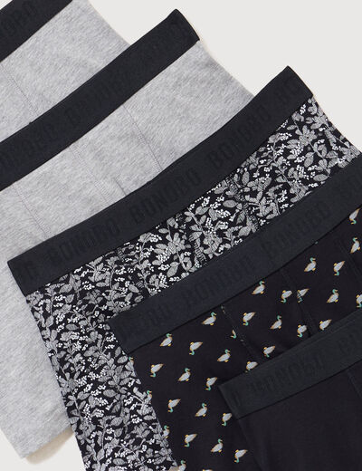 Lot de 5 boxers noir homme