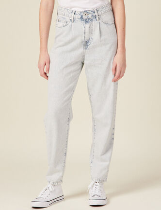 Jeans slouchy denim snow bleu femme
