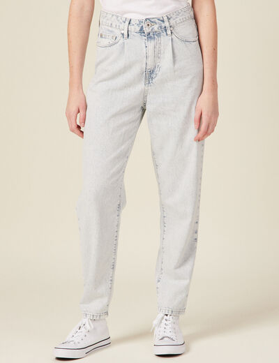 Jeans slouchy denim snow bleu femme