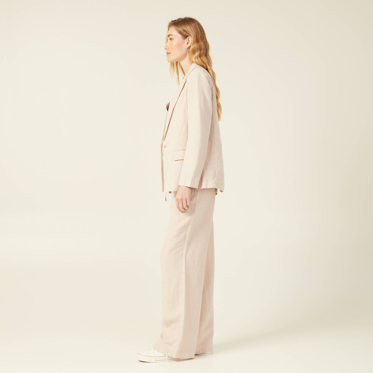 Veste blazer éco-responsable sable femme