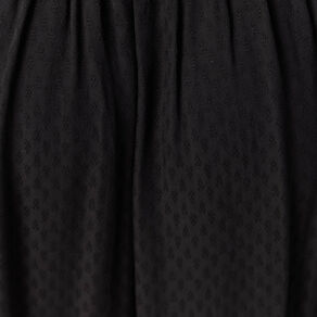 Robe longue évasée fluide noir femme