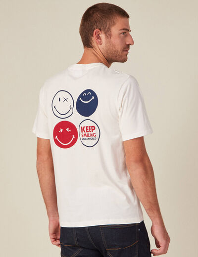 T-shirt SmileyWorld ecru homme